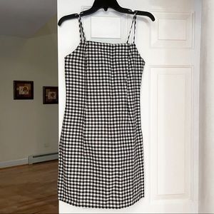 SHEIN black/white gingham cami dress